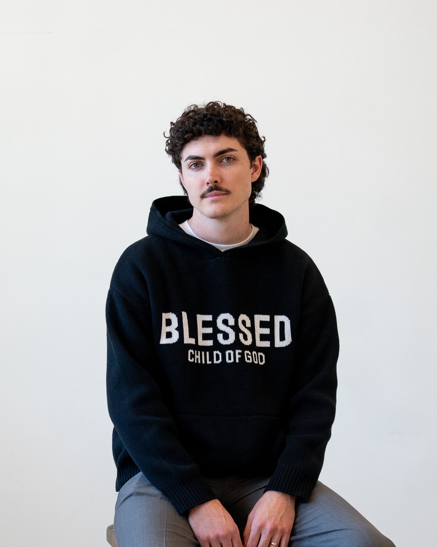 Blessed - Knitted Heavy Weight Hoodie