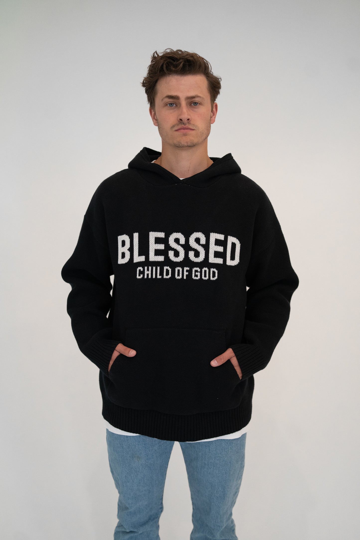 Blessed - Knitted Heavy Weight Hoodie