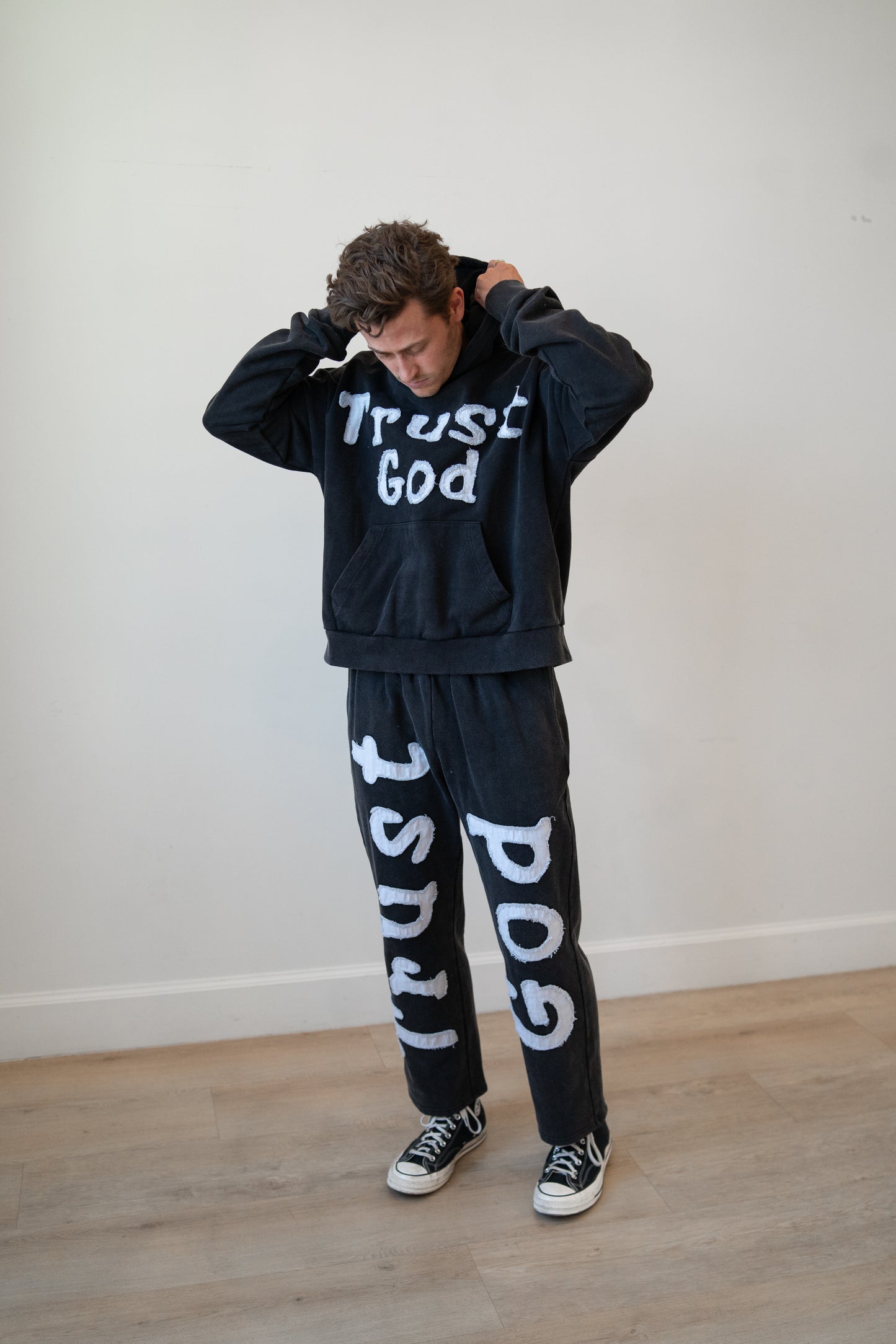 Trust God Appliqué Sweatpants